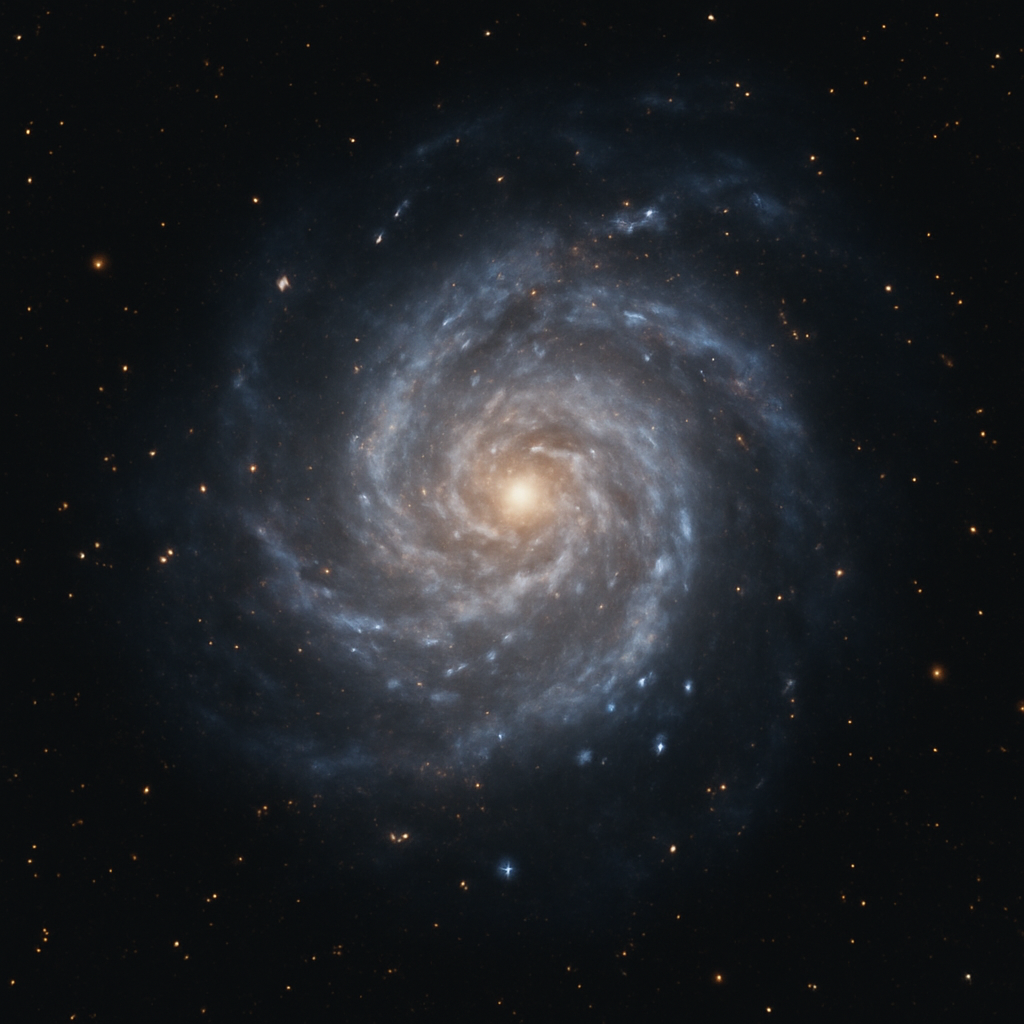 M101 mit Randverläufen vor Korrektur