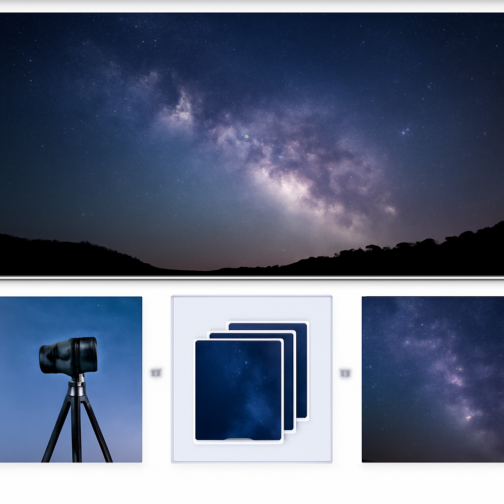 Milky Way stack workflow illustration