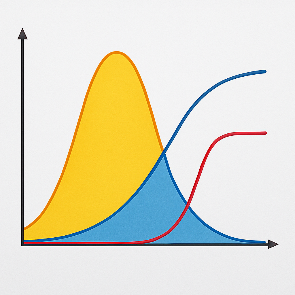 Diagramm: Bandbreite, Transmission und Haltbarkeit grafisch dargestellt