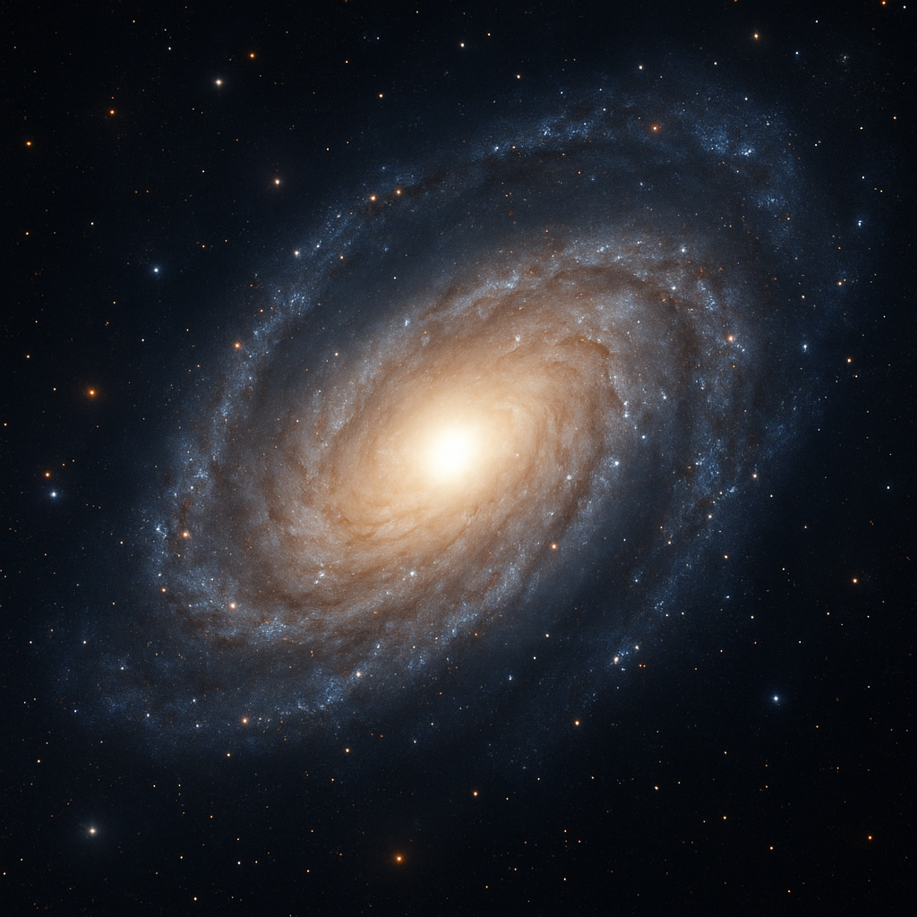 Close-up of a distant galaxy with a bright nucleus indicating a transient event