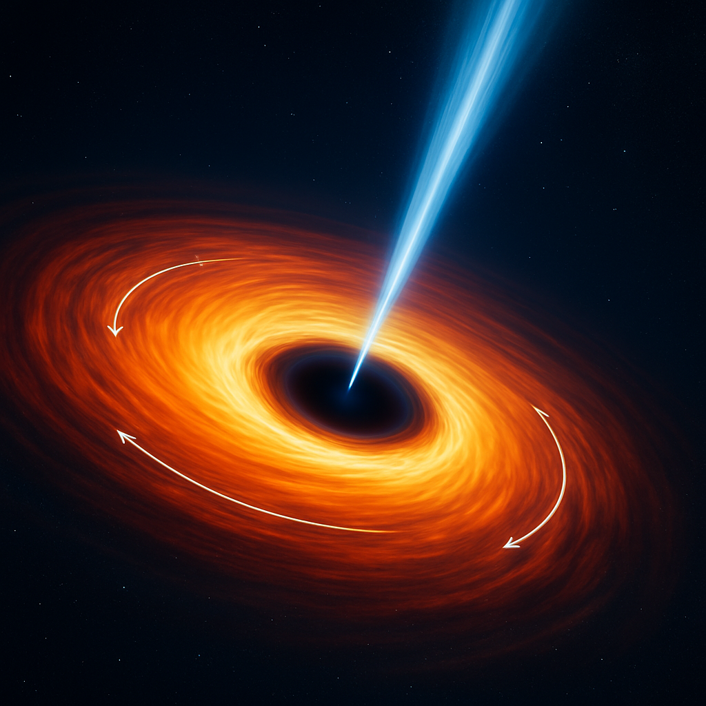Diagram of accretion physics around a supermassive black hole