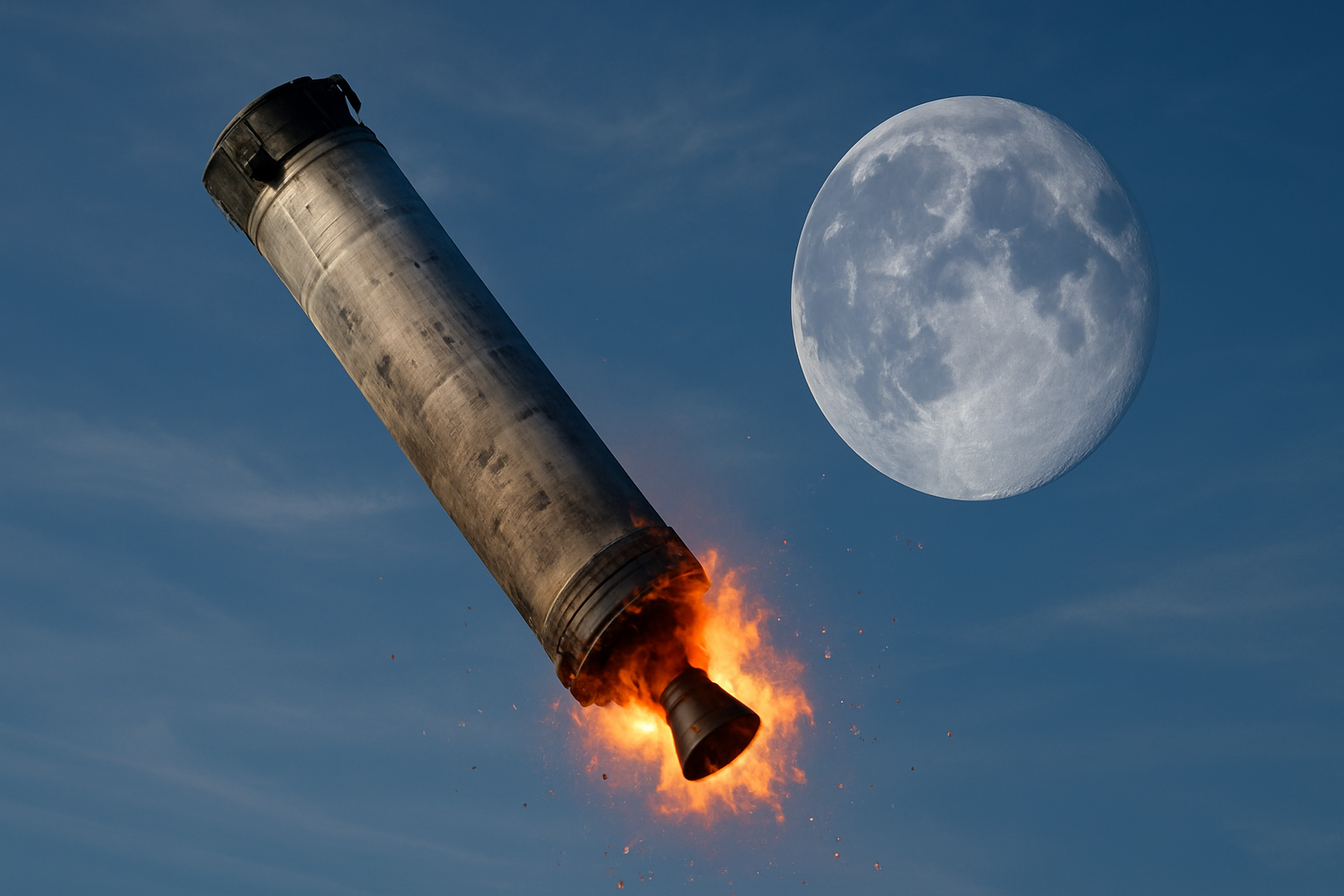 Nachlässige Entsorgung: SpaceX‑Trümmer könnten Mond treffen