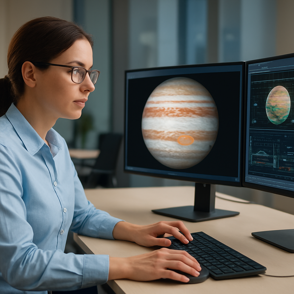 Bild_ExpertenZitaat: Forscherin am Arbeitsplatz, Koordinierungsteam in der Observatoriumswoche