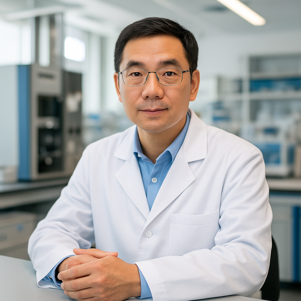 Description: Gui Haichao im Laborumfeld der Beihang-Universität