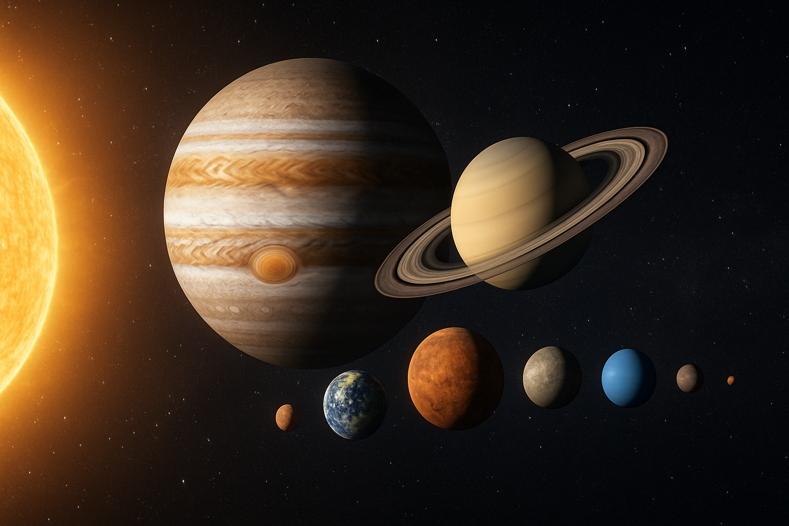 Planeten im Größenvergleich: Maßstäbe und Dynamik des Sonnensystems