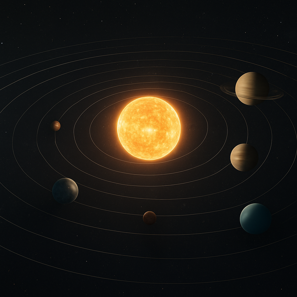 Umlaufbahnen, Rotationen und Größen im Sonnensystem