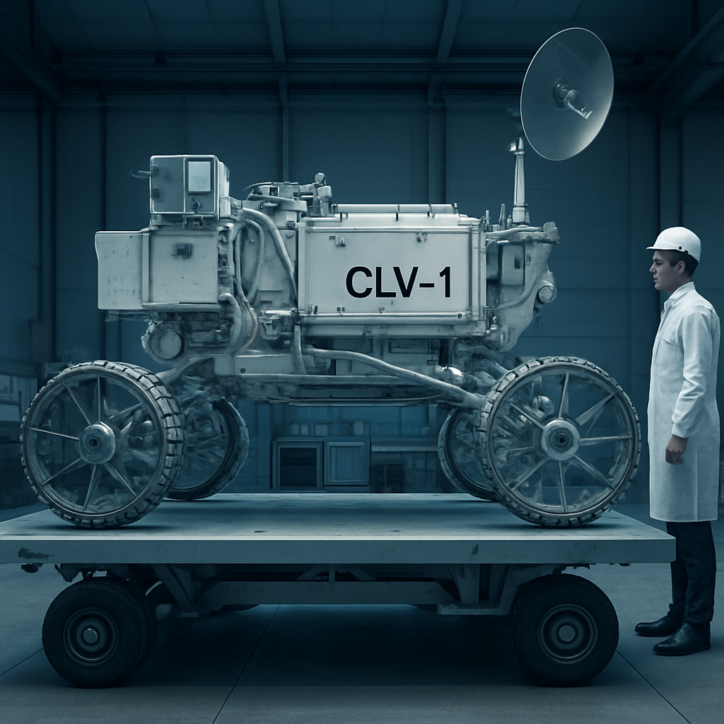 CLV-1 im Transportzustand mit Größenvergleich
