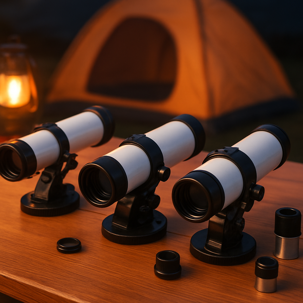 Kompakte Modelle auf dem Campingtisch