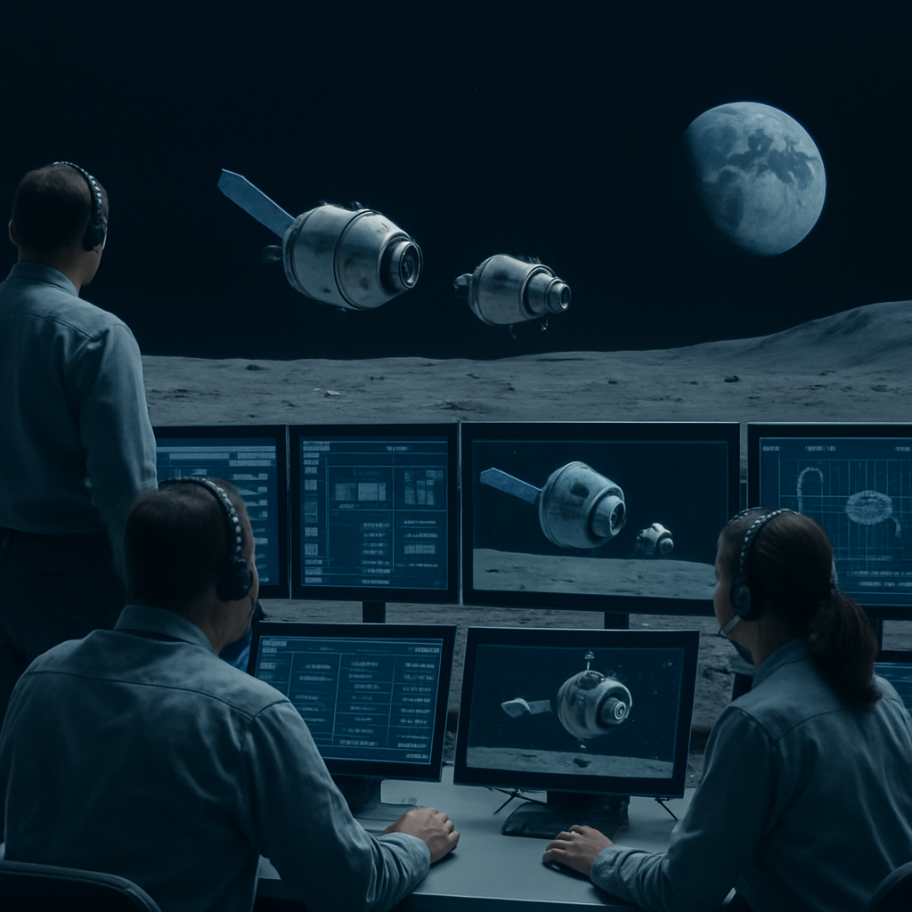 Rendezvous- und Docking-Tests im cis-lunaren Umfeld 2027.