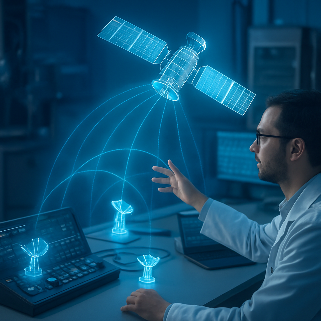 Softwarebasierte 5G-Basisstation auf regenerativer Nutzlast.