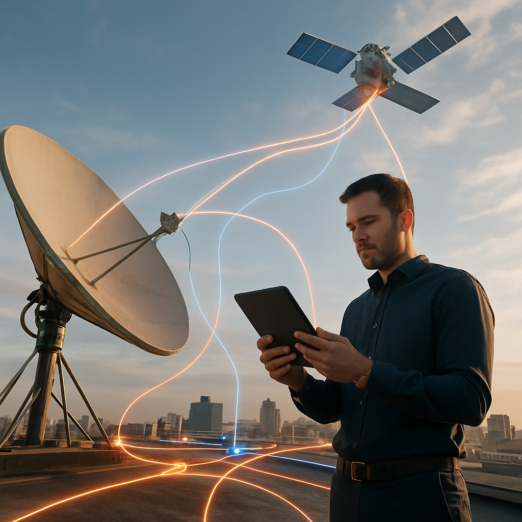Endgeräte verbinden nahtlos mit Satelliten und ISLs.
