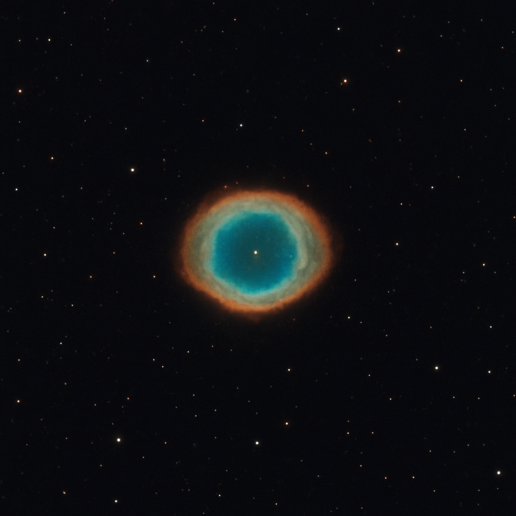 Ringnebel M57 in Lyra sichtbar