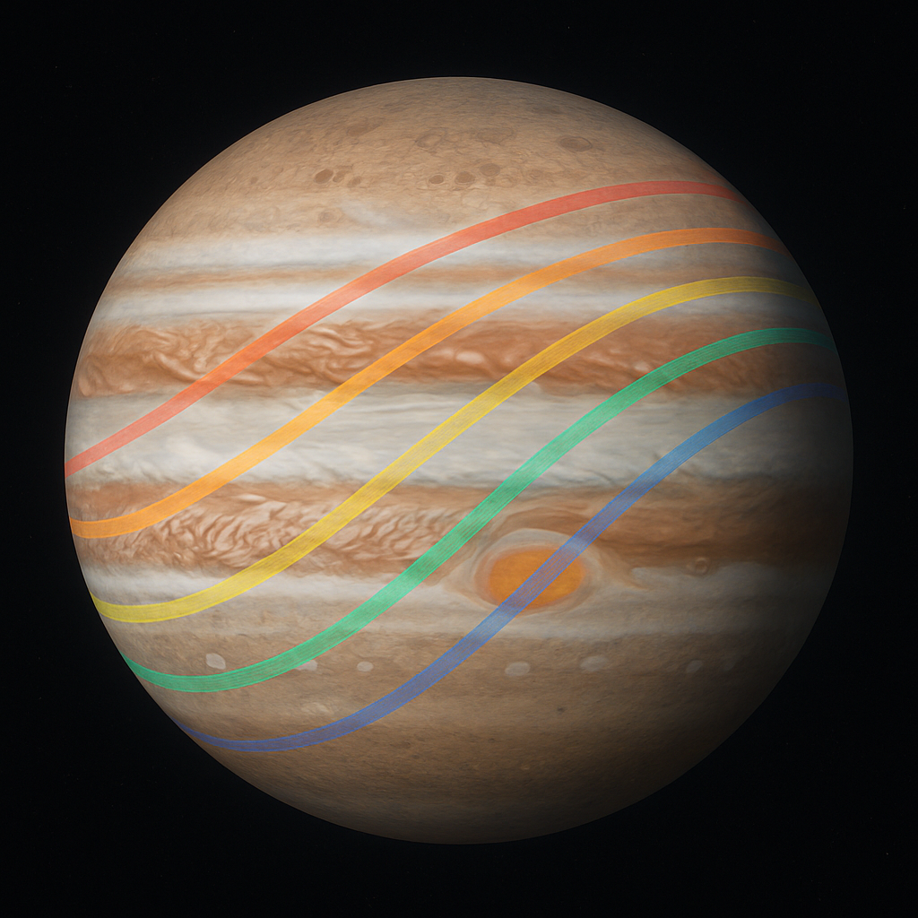 Linear-Wavelets: klare Detailzeichnung von Jupiter