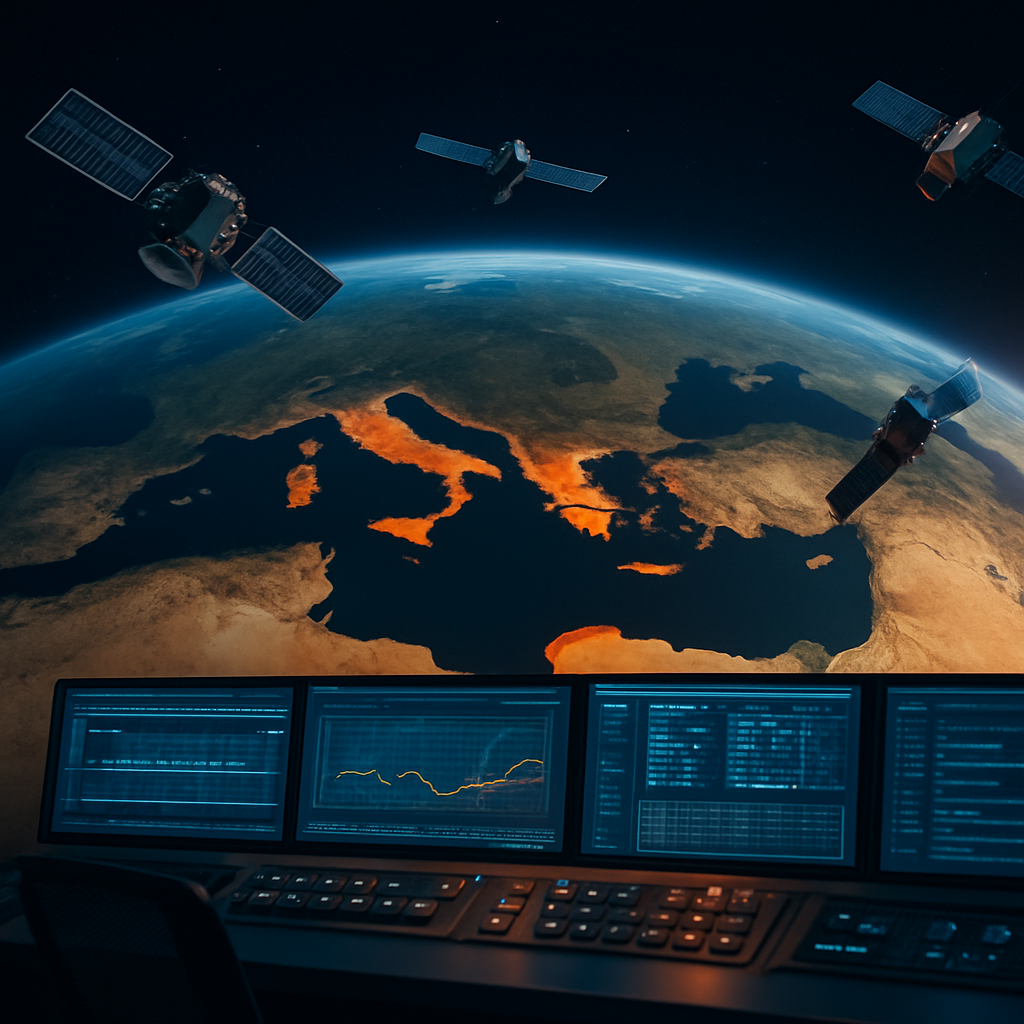 Vier Satelliten überwachen Griechenland in Echtzeit