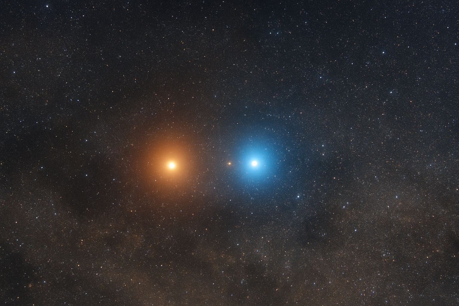 Albireo beobachten: Farbkontrast, Gaia‑DR2 und Dreifachstruktur