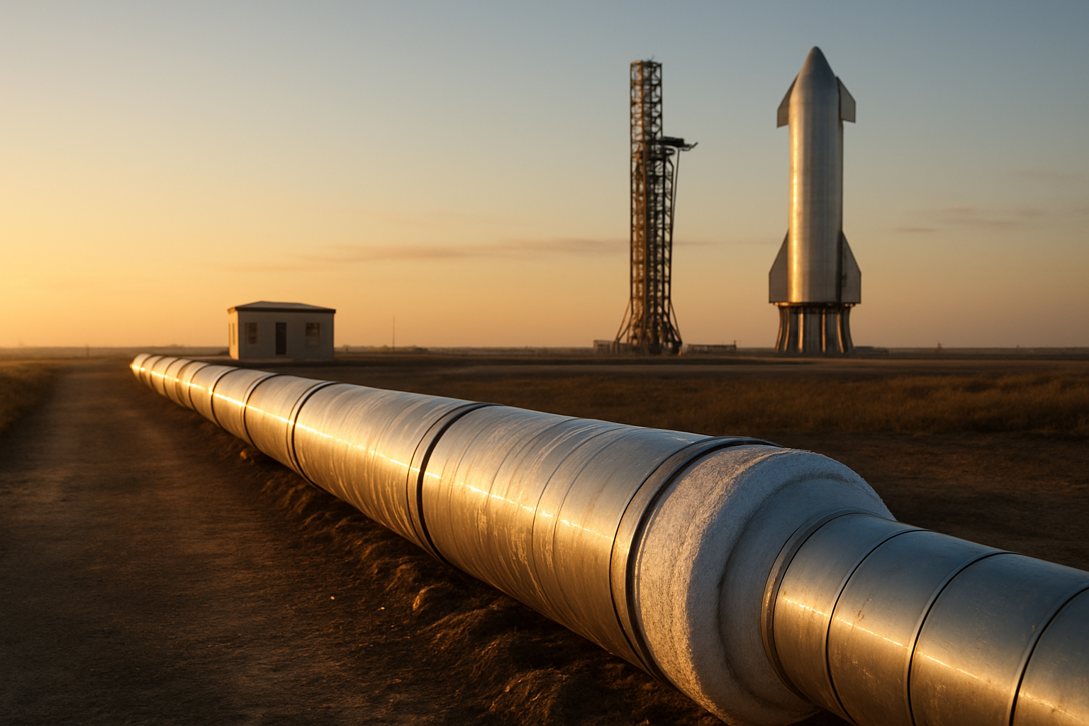 Starpipe: SpaceX plant Methan-Pipeline zur Starship-Betankung