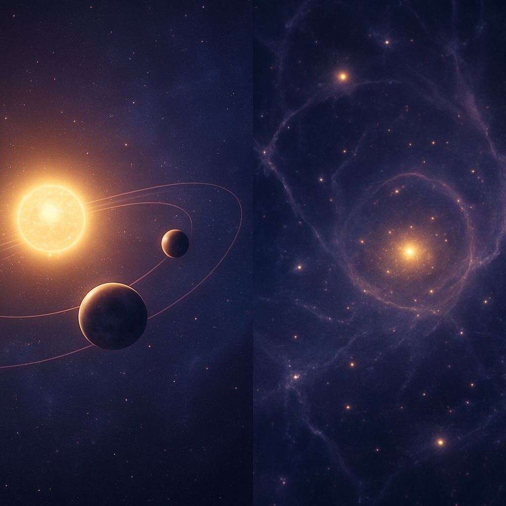 Planetensysteme, dunkle Materie und dunkle Energie im Fokus.
